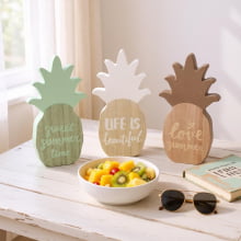 Life is Beautiful - Abacaxi Branco Decorativo