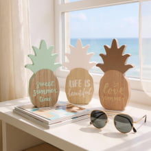 Life is Beautiful - Abacaxi Branco Decorativo