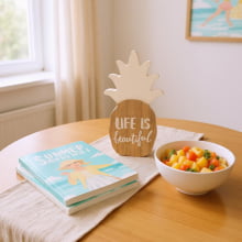 Life is Beautiful - Abacaxi Branco Decorativo