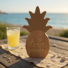 Love Summer - Abacaxi Dourado Decorativo