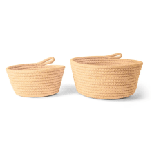 Naturals - Kit Cesta Decorativa Pequena e Grande em Algodão Naturals - Kit Cesta Decorativa Pequena e Grande em Algodão