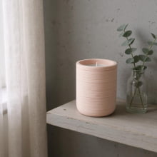 Rustic - Vela com Suporte em Cimento - Tamanho M