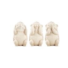 Sábios - Kit com 3 Estatuas em Cimento Surdo, Mudo e Cego