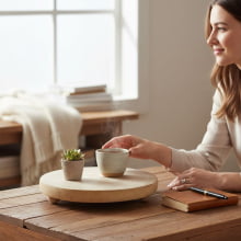 Summer - Centro de Mesa Com Pézinhos em Madeira