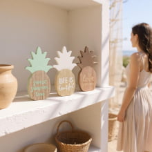 Sweet Summer Time - Abacaxi Verde Decorativo