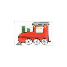 Trem Natalino - Kit com 2 Bandejas em Vidro