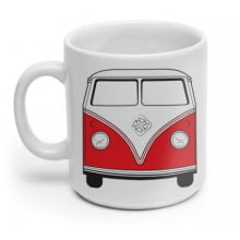 Kombi Retrô - Caneca em Porcelana