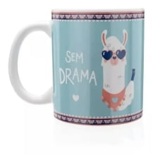 Sem Drama, Sem Prob_Lhama - Caneca em Porcelana