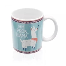 Sem Drama, Sem Prob_Lhama - Caneca em Porcelana