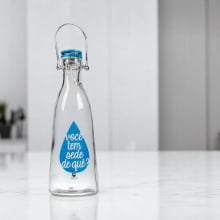 Sede de Que? - Garrafa de Vidro 1 Litro Com Tampa Hermética