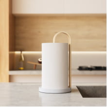 Bellwood - Porta Papel Toalha Natural e Branco