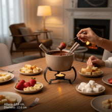 Fonduta - Kit Fondue 7 Peças em Cerâmica