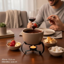 Fonduta - Kit Fondue 7 Peças em Cerâmica