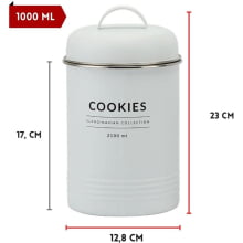 Industrial Cookies Branco - Porta Alimentos Hermético 2100 ML