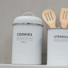 Industrial Cookies Branco - Porta Alimentos Hermético 2100 ML