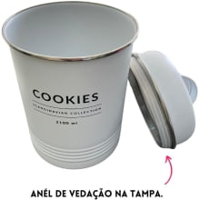 Industrial Cookies Branco - Porta Alimentos Hermético 2100 ML