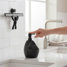 Kit Rodo Buddy Preto + Porta Detergente Joey Preto