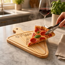 Love Pizza - Tábua Em Madeira