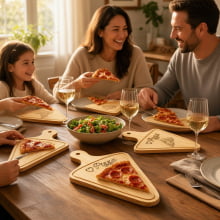 Love Pizza - Tábua Em Madeira
