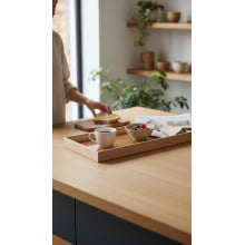 Pelle - Bandeja em MDF com detalhe em Poliuretano 38x18,5 cm