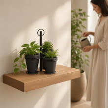 Rustic - Porta Talheres em Cimento com Suporte