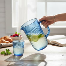 Safira Athena Blue - Jarra com Alça em Vidro 1,3 litros
