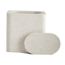Terrazzo Marfim - Conjunto de Potes Multiuso com Tampa em Polirresina