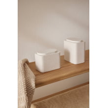 Terrazzo Marfim - Conjunto de Potes Multiuso com Tampa em Polirresina