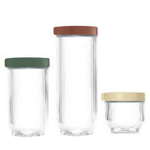 Trio Versátil Canelado - Conjunto Com 3 Potes para Mantimentos Em Vidro