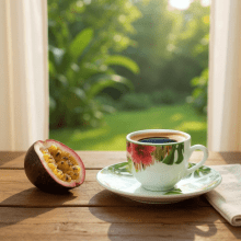 Tropical - Conjunto com 6 Xícaras Café + 6 Pires em Porcelana 90 ml