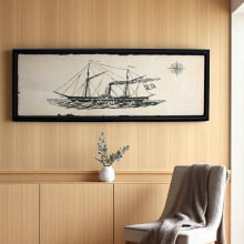 Barco Vintage - Quadro 56cm