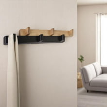 Switch - Cabideiro de Parede Deslizante em Madeira e Metal