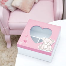 Urso Baby Rosa - Caixa Organizadora 
