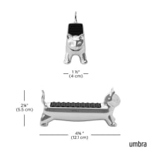 Ali Cat Prata - Porta Anéis Gato Munchkin para 9 Anéis