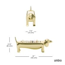 Dachshund - Porta Anéis Cachorro Salsicha para 10 aneis