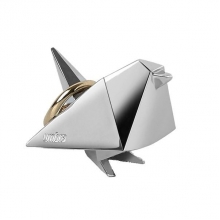 Pássaro Origami - Porta Anel Cromado