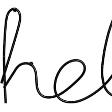 Hello - Letreiro em Metal Decorativo