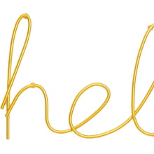 Hello - Letreiro em Metal Decorativo