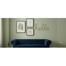 Hello - Letreiro em Metal Decorativo