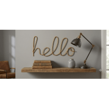 Hello - Letreiro em Metal Decorativo