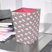 Cerejas  - Mini Lixeira Para Mesa