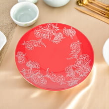 Oriental Vermelho - Prato de Sobremesa