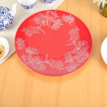 Oriental Vermelho - Prato de Sobremesa
