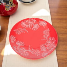 Oriental Vermelho - Prato de Sobremesa