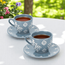Turquia - Conjunto de Chá Bule + 2 Xícaras