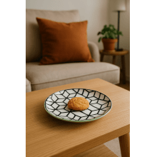 Squares - Prato de Vidro Decorativo 18 cm