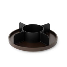 Bellwood - Bandeja Giratória Estilo Lazy Susan com 5 Divisórias Para Temperos ou Cosméticos 