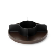 Bellwood - Bandeja Giratória Estilo Lazy Susan com 5 Divisórias Para Temperos ou Cosméticos 
