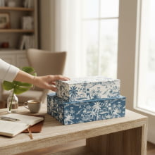 Duo Tropicalia - Kit com 2 Caixas Organizadoras