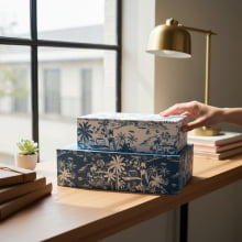 Duo Tropicalia - Kit com 2 Caixas Organizadoras